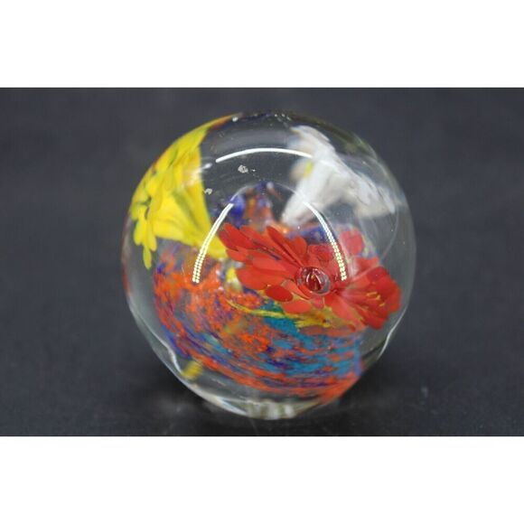 Hand Blown glass Paperweight, multi colors like coral reef. - Picture 4 of 9